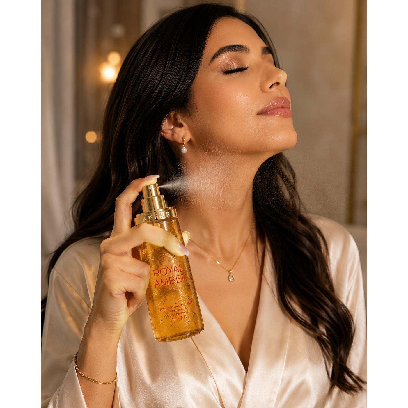 BODY SPLASH CORPO E CABELO ROYAL AMBER - 200 ML - Imagem 4