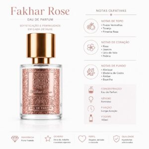 PERFUME MINIATURA FAKHAR ROSE - 30 ML