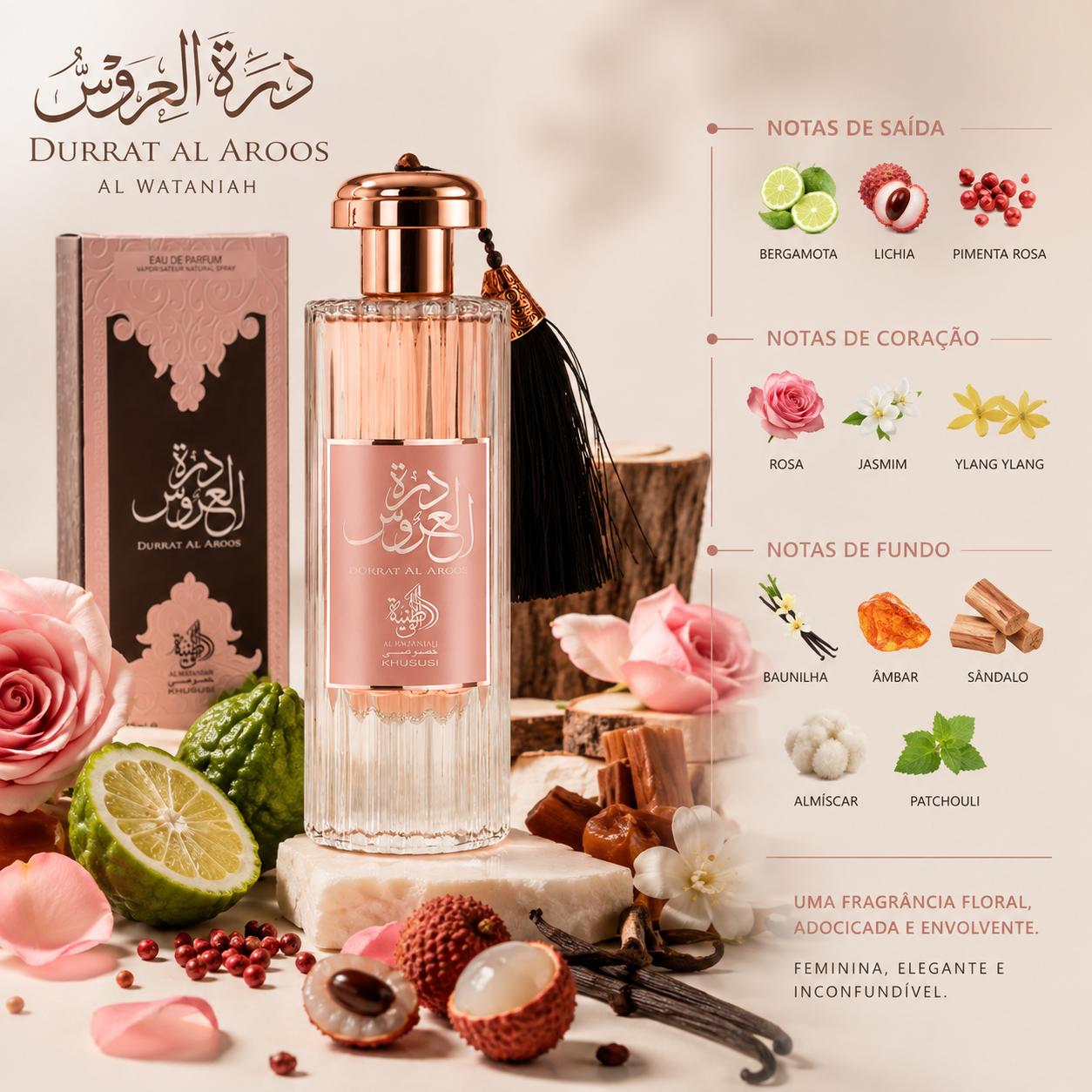 Perfume Árabe Feminino Durrat Al Aroos Al Wataniah 85ml – Original - Imagem 2