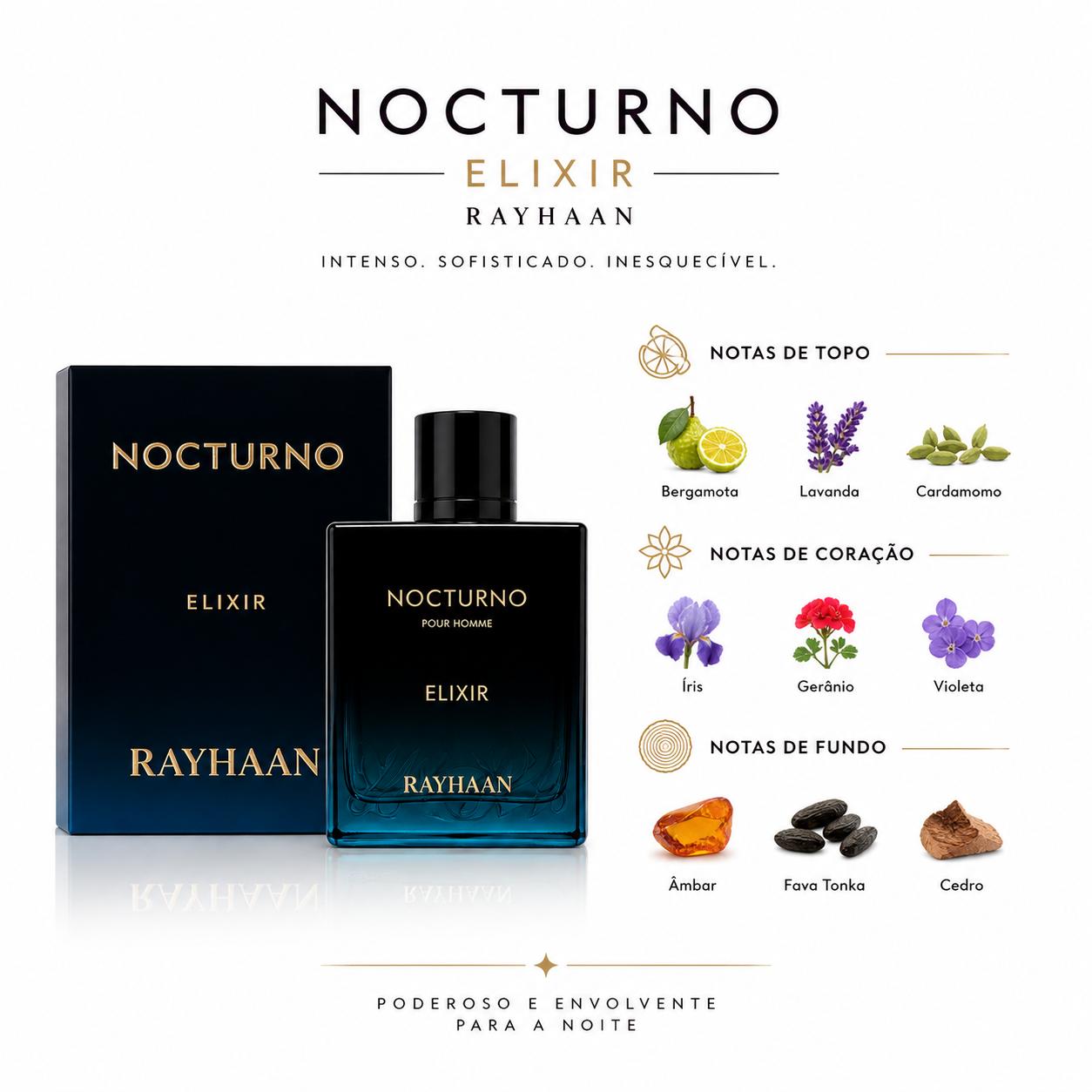 Perfume Árabe Nocturno Elixir by Rayhaan EDP 100ml Original - Imagem 7