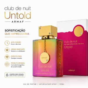 Perfume Árabe Club de Nuit Untold Armaf Unissex Eau de Parfum Original 100ml