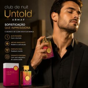 Perfume Árabe Club de Nuit Untold Armaf Unissex Eau de Parfum Original 100ml
